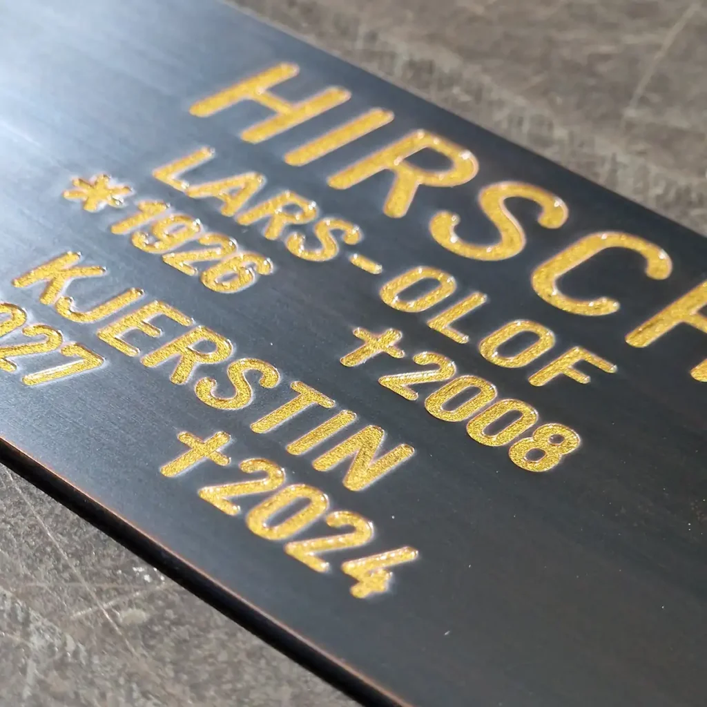 Graverad skylt - rektangel